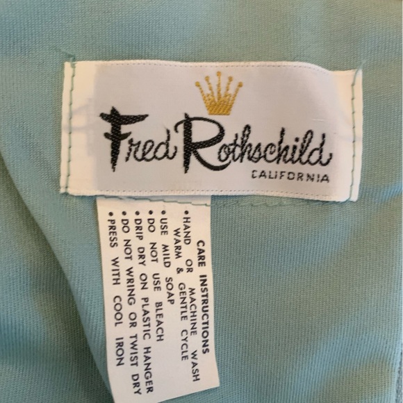 Vintage 1970's Fred Rothschild Maxi Dress Green Fall Winter Wedding Empire Waist - Picture 10 of 11